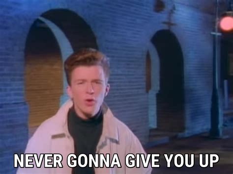 never gonna give you up never